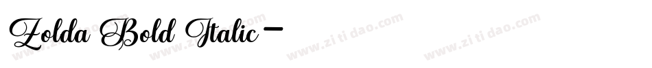 Zolda Bold Italic字体转换